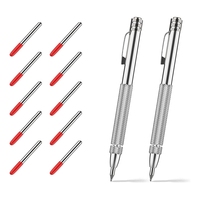 2PCS Tungsten Carbide Scriber With Magnet,With Extra 10 Marking Tip,Etching Engraving Pen For Glass/Ceramics/Metal Sheet