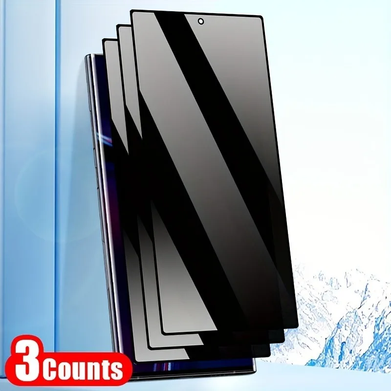

3 шт. закаленная пленка против подглядывания для Samsung S25 S24 Ultra Plus Защитная пленка для экрана для Samsung S23 S22 S21 Plus FE Стеклянная пленка