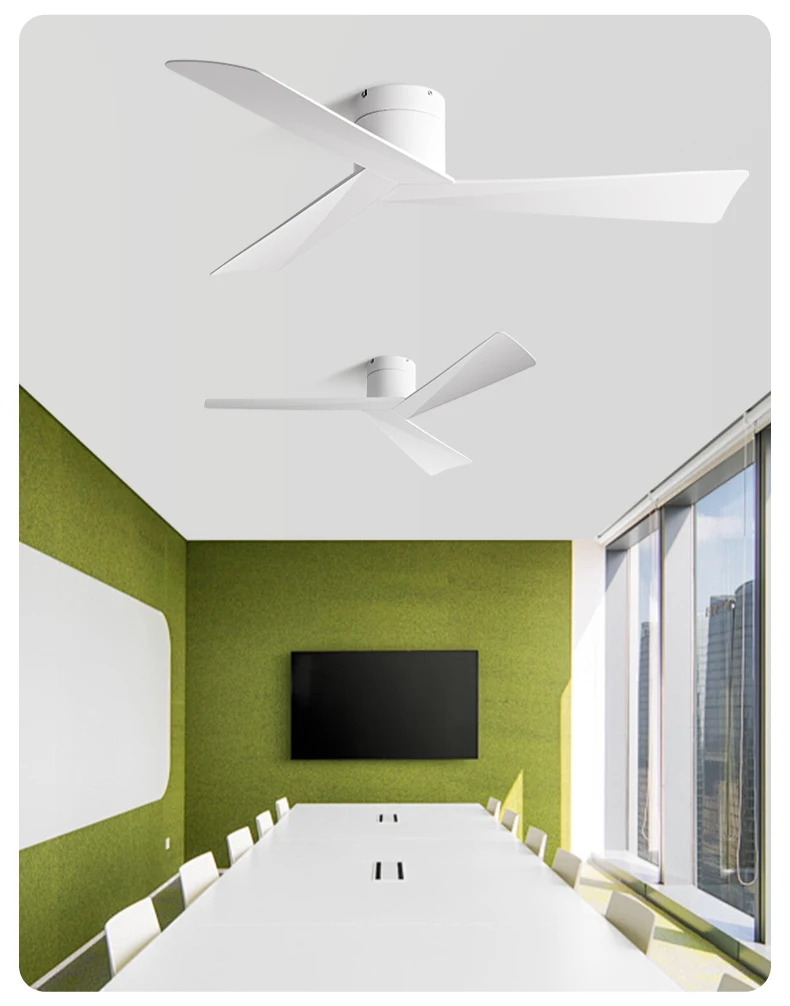 Retro Ceiling Fan for Home – 52-Inch DC Motor, No Light, Remote Control — detail 14