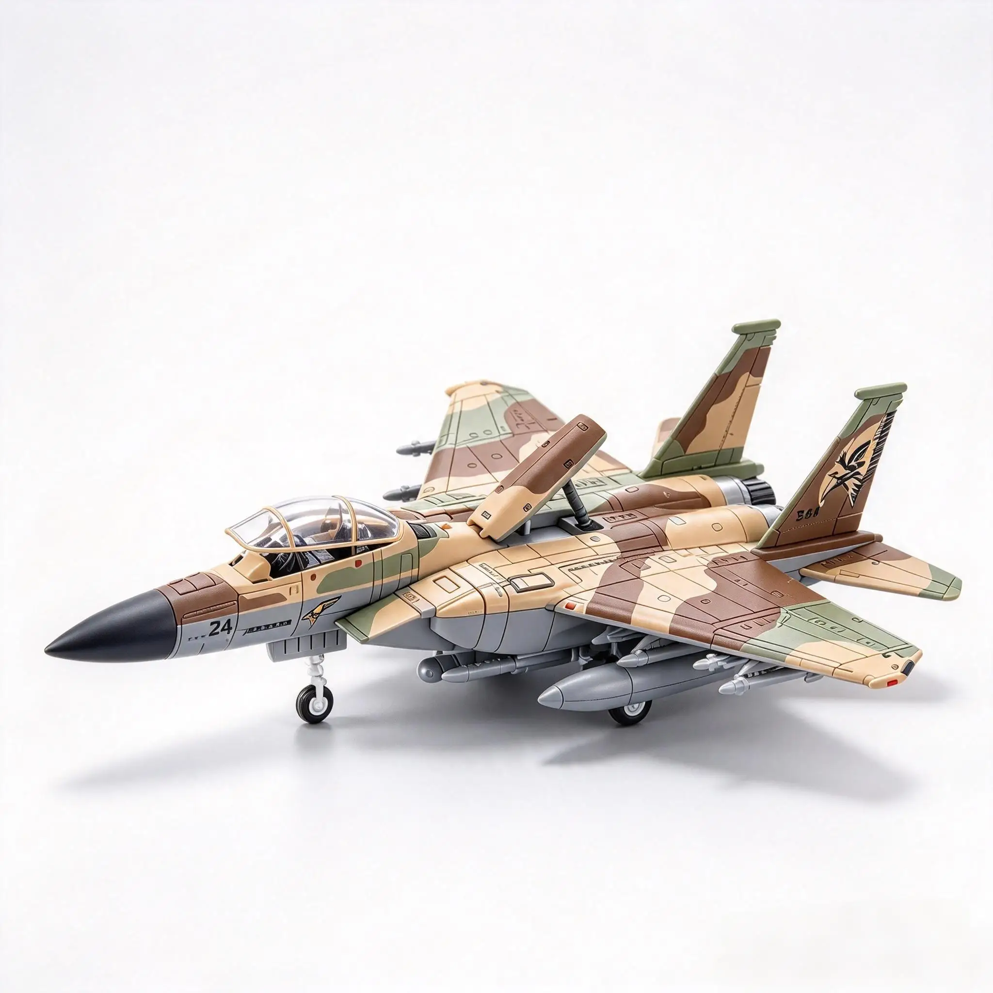 1:72 F-15 Eagle Fighter Jet Plastic Snap Assembly Model Kit Glue-Free Pre-Colored Military Aircraft Replica DIY Airplane Model