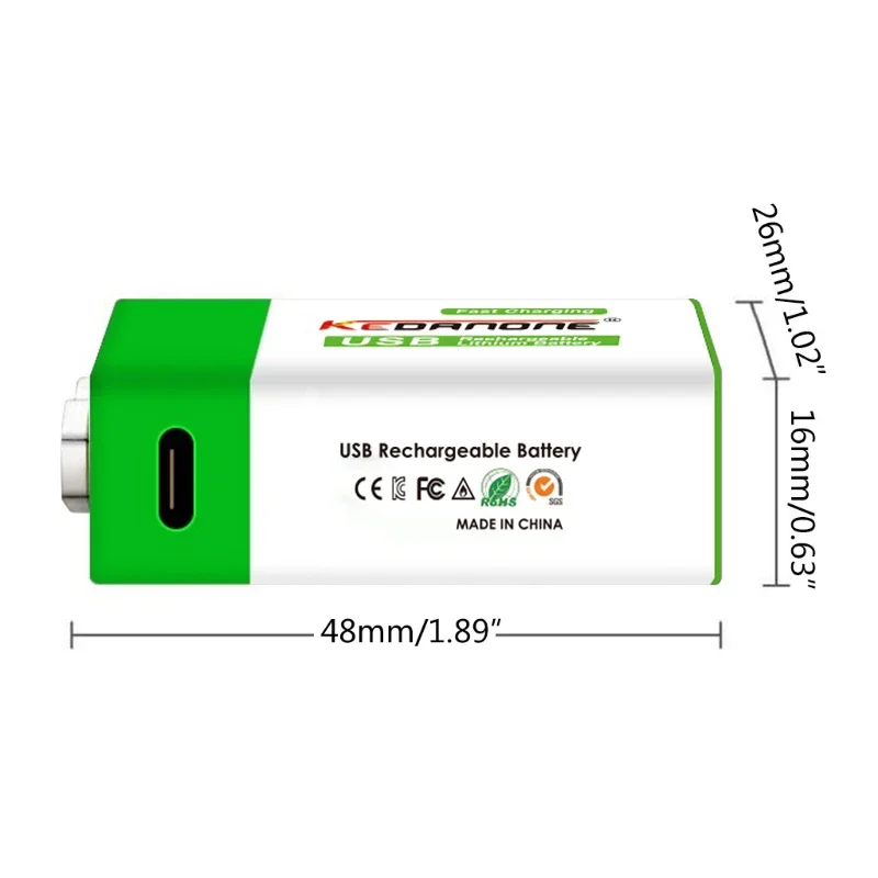 New 9V Rechargeable Battery 12800mAh 6F22 Micro USB 9v Li-ion Lithium Batteries for Multimeter Microphone Toy Remote Control KTV