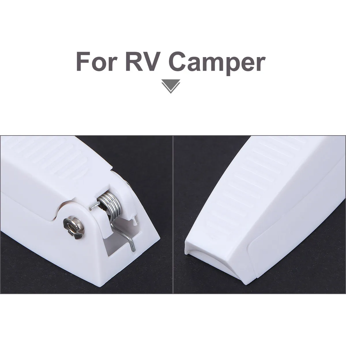 2Pcs Rv Baggage Door Clips Plastic Spring Loaded Catch Latch for Camper Compartment Hold Open 7x2.5x1.8cm Easy Install
