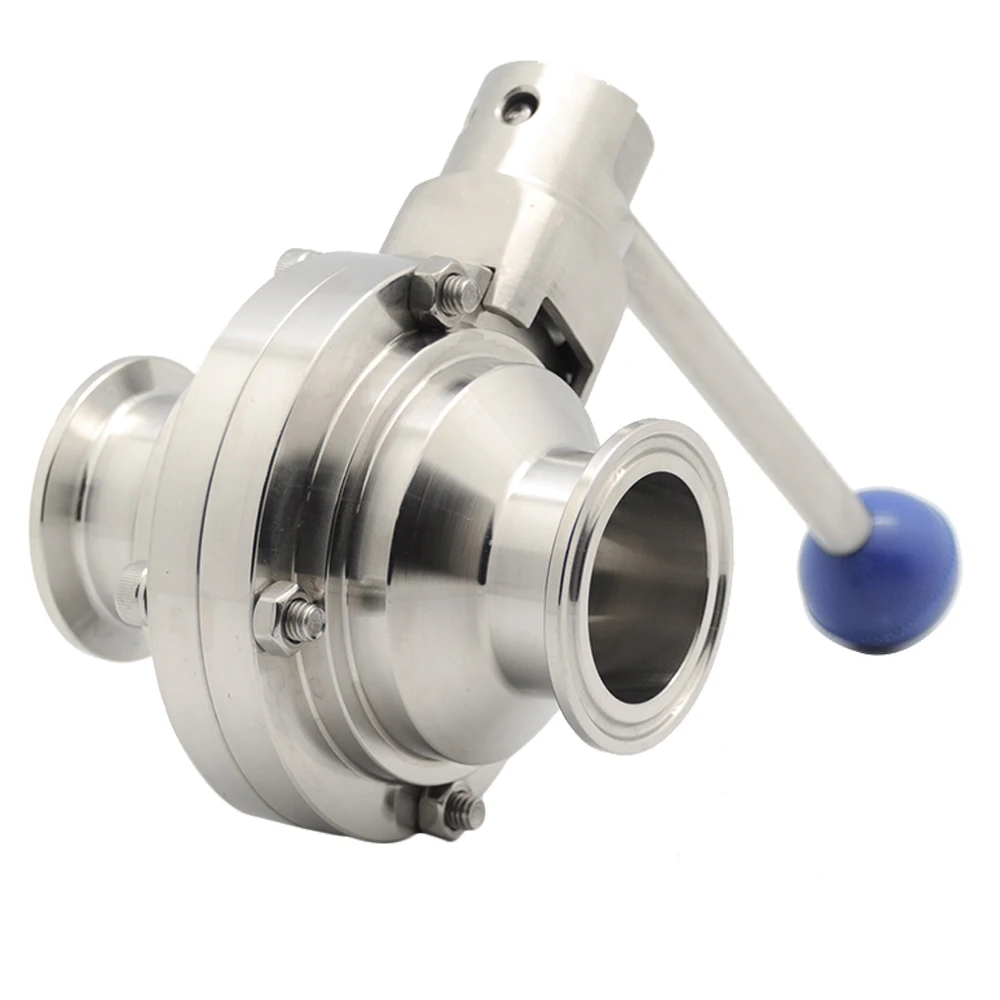 

Stainless Steel Sanitary SS304/316 Clamp Manual Low Maintenance Small Torque Butterfly Valve DN25-DN100 Food & Beverage