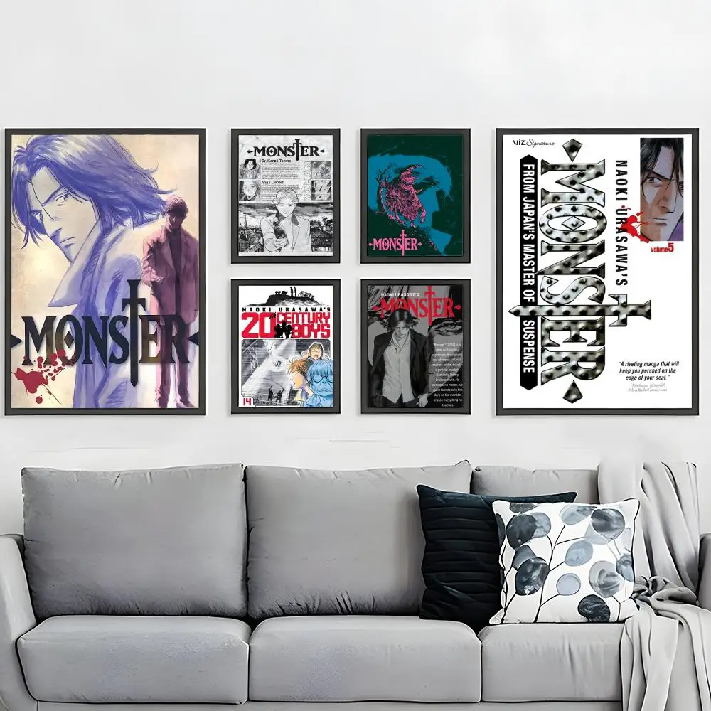 Monster Anime Poster HD Waterproof Self-Adhesive Wall Art – Multi-Scene Use, Top Gift Pick
