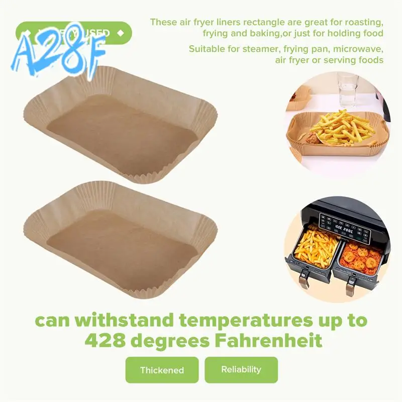 

A28F-50Pcs Disposable Air Fryer Accessories Airfryer Baking Paper Liner Non-Stick Baking Mat For Ninja Foodi