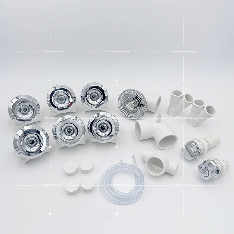 Bathtub Accessories Plastic Stainless Steel Surface Cover Pvc Nozzle Outlet Combination Set