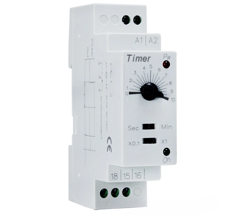 Time Relay, Slim Type, Rail Mount, Power-on Delay Relay