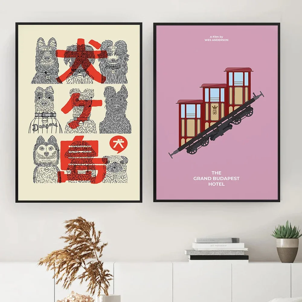 Vintage Movie Wes Anderson Film Isle of Dogs Weird Retro Poster Canvas Painting for Interior Bar Cafe Kid Room Home Decor Gift