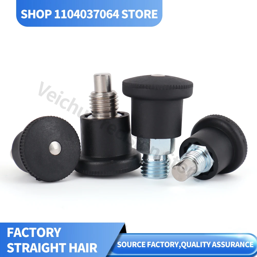 Mini Indexing Plunger M8 M10 M12 M16 Self-Locking Reset Knob Plunger Carbon Steel Stainless Steel For Fitness Outdoor Equipment