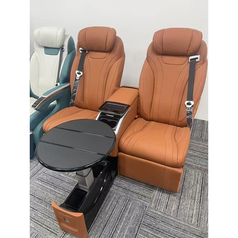 2024 Newest W447 Interior Kit Mpv Car Seats with Electric Lifting Table Adjustable Table