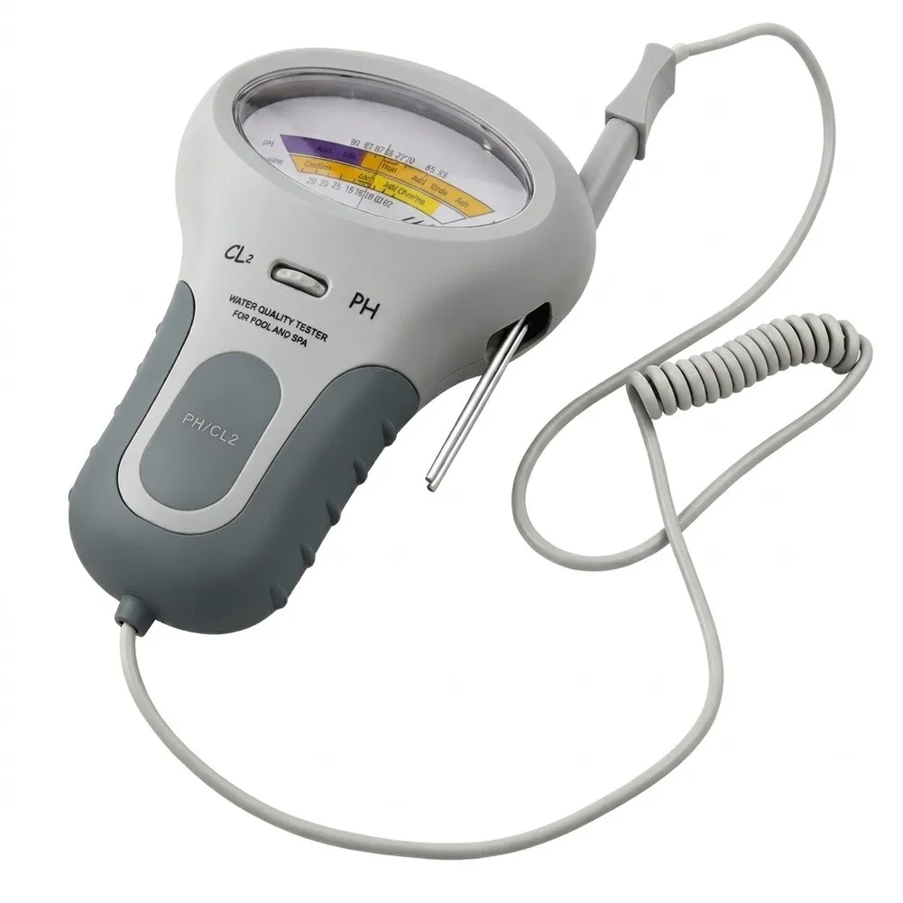 Pool Water Tester PC102 Measures CL2 and pH Parameters for Effective Maintenance of Swimming Pools and Hot Tubs