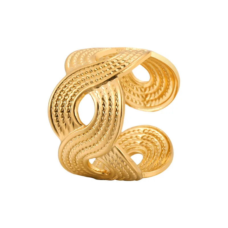 LIVVY تصميم جديد غير منتظم افتتاح قابل للتعديل مؤشر حلقة شخصية بسيطة الرجال النساء اكسسوارات الحفلات الهدايا #6