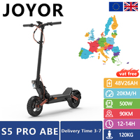 JOYOR S5 Pro ABE Electric Scooter 500W Motor 48V 26Ah Battery 20km/h Speed 90km Range 10'' Tires Foldable Adult E-Scooters