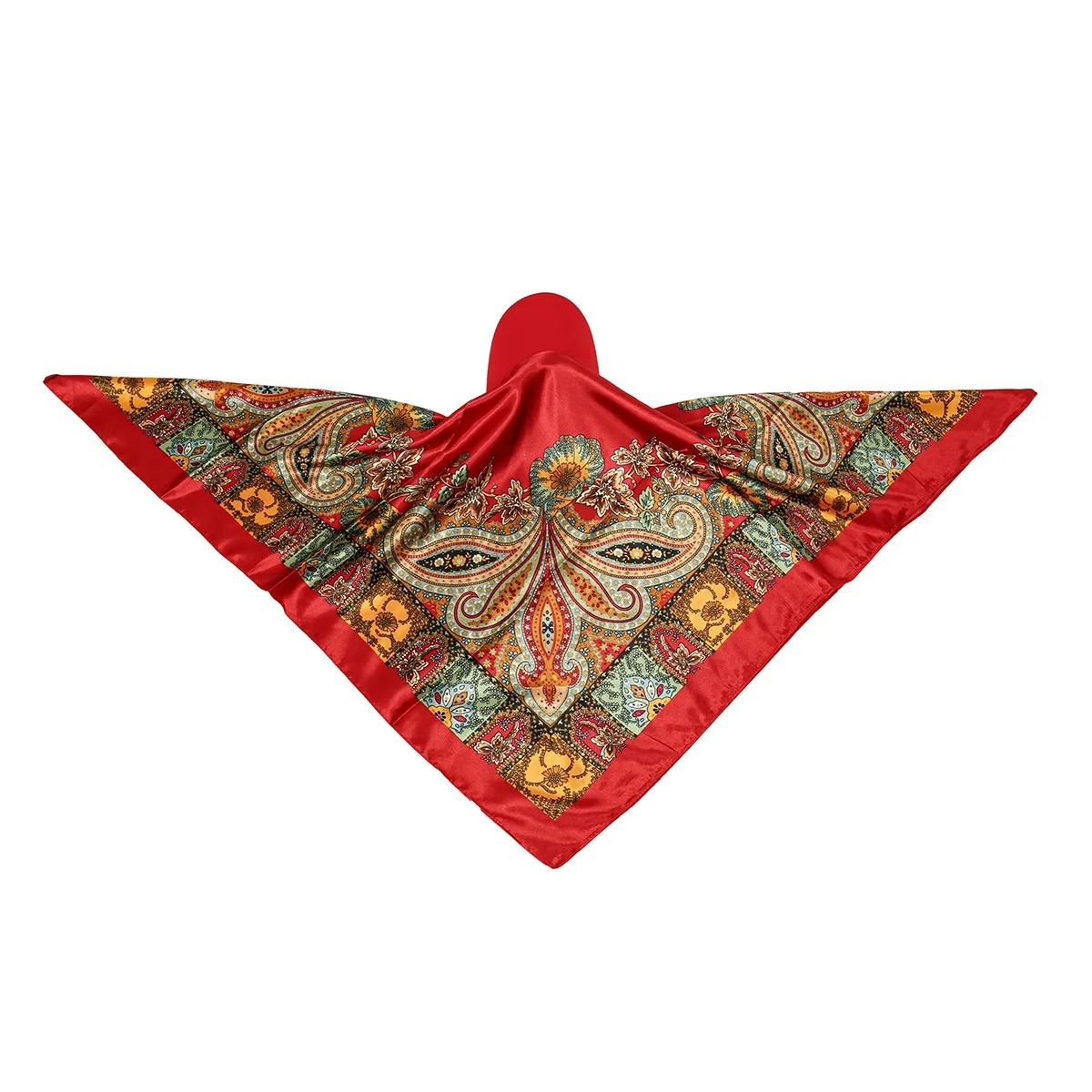 New Floral Print Women Hijabs Scarf Hat Soft Satin Kerchief Hairband Neckerchief Head Hijab Lady Headband Headwear