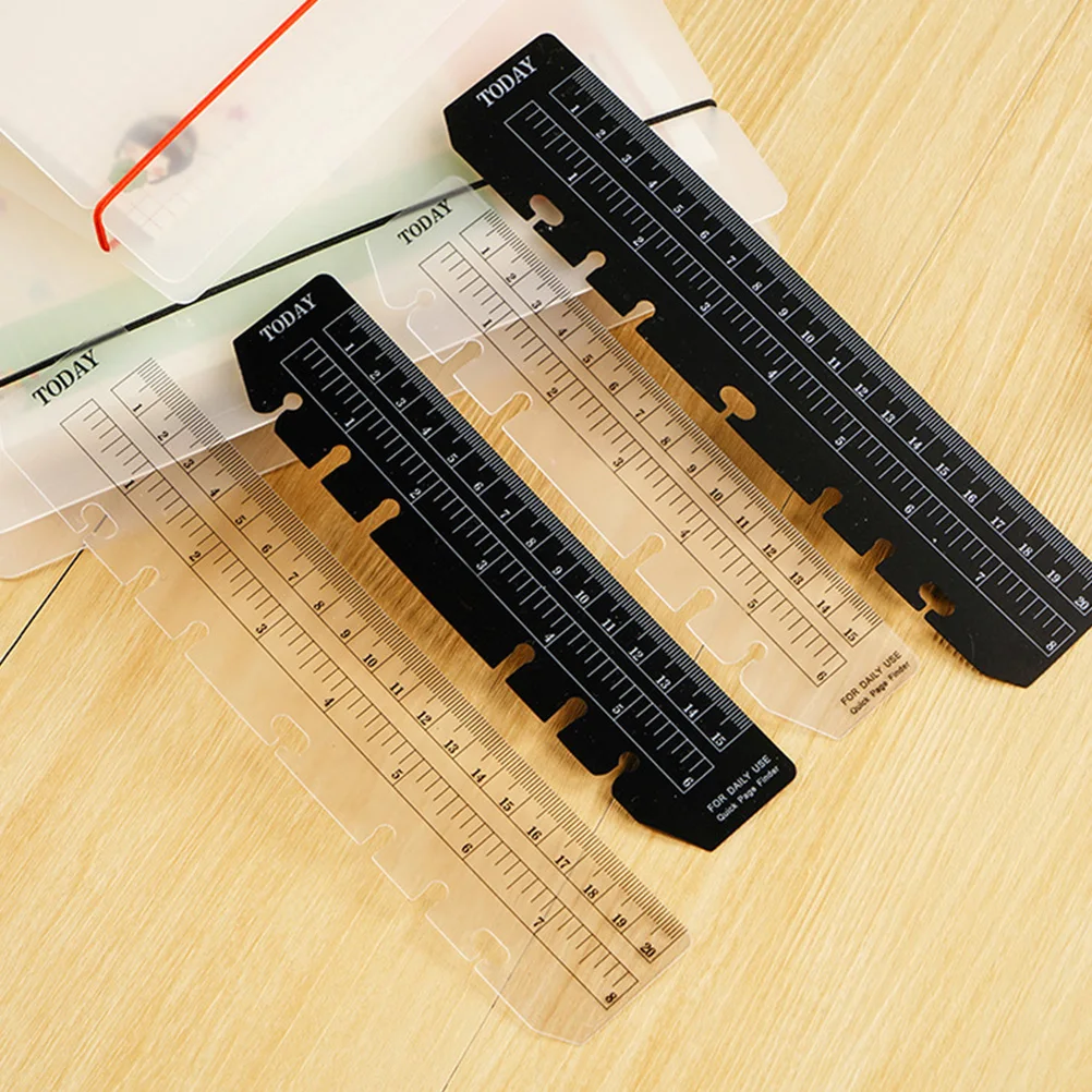 

18pcs Plastic Bookmark for Student School Use Ruler Planner Page Marker Tabs Portable Page Ruler Household Bookmark
