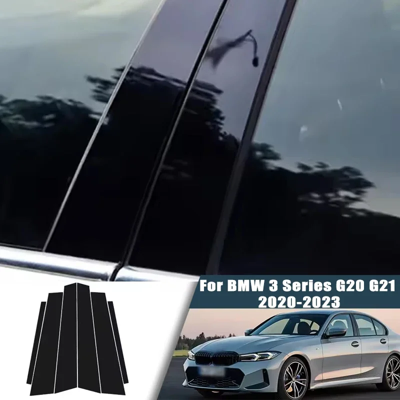 

For BMW 3 Series G20 G21 2020-2023 2021 2022 Window Trim Covers Center Film Column B C Pillar Posts Sticker Car Accessories