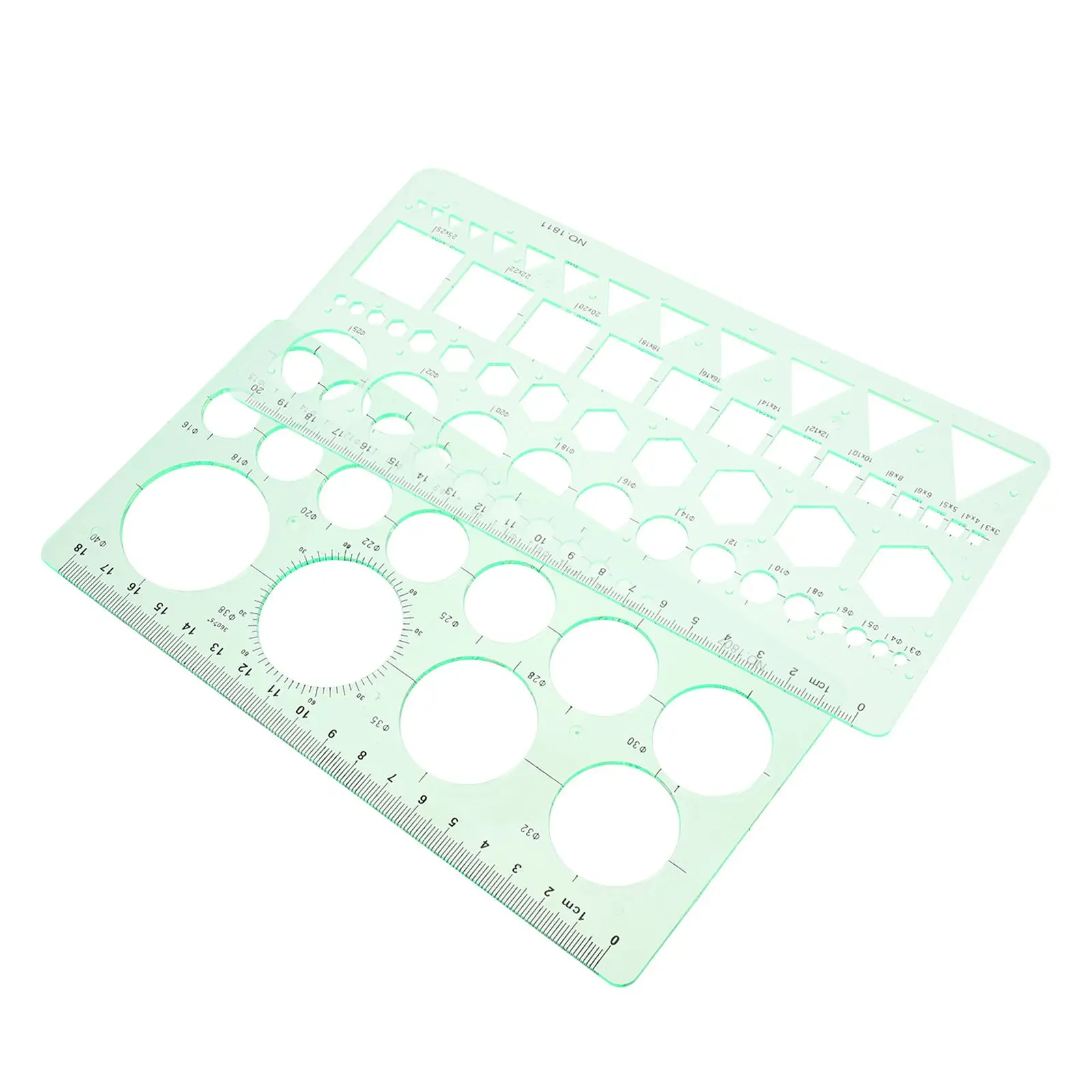 

2 Pcs Transparent Drawing Template Circle Tool Maker Ruler Plastic Stencils Drafting Templates for Clear