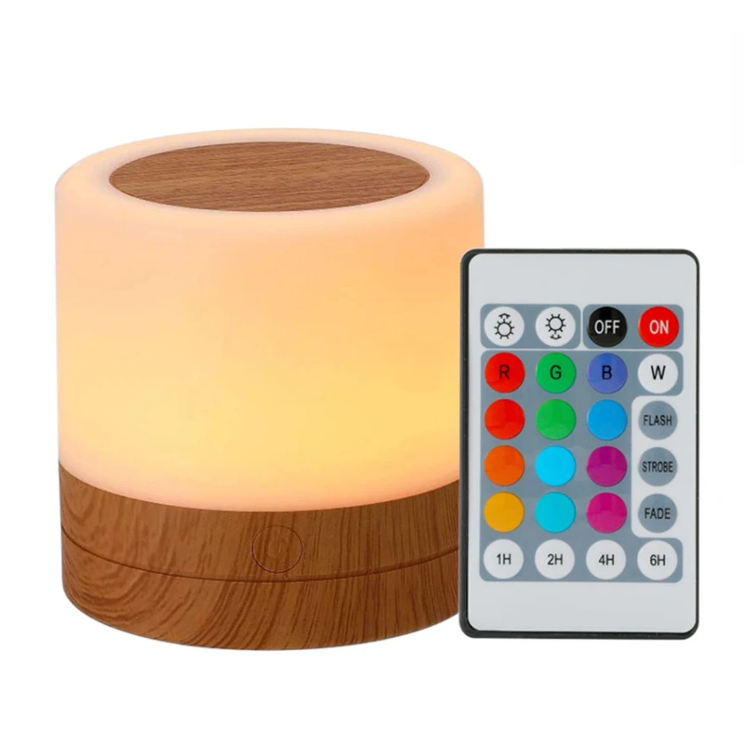 Dimmable Bedside Table Lamp with Remote Control - 13 Color Options, USB-Powered - Perfect for Baby Nursery