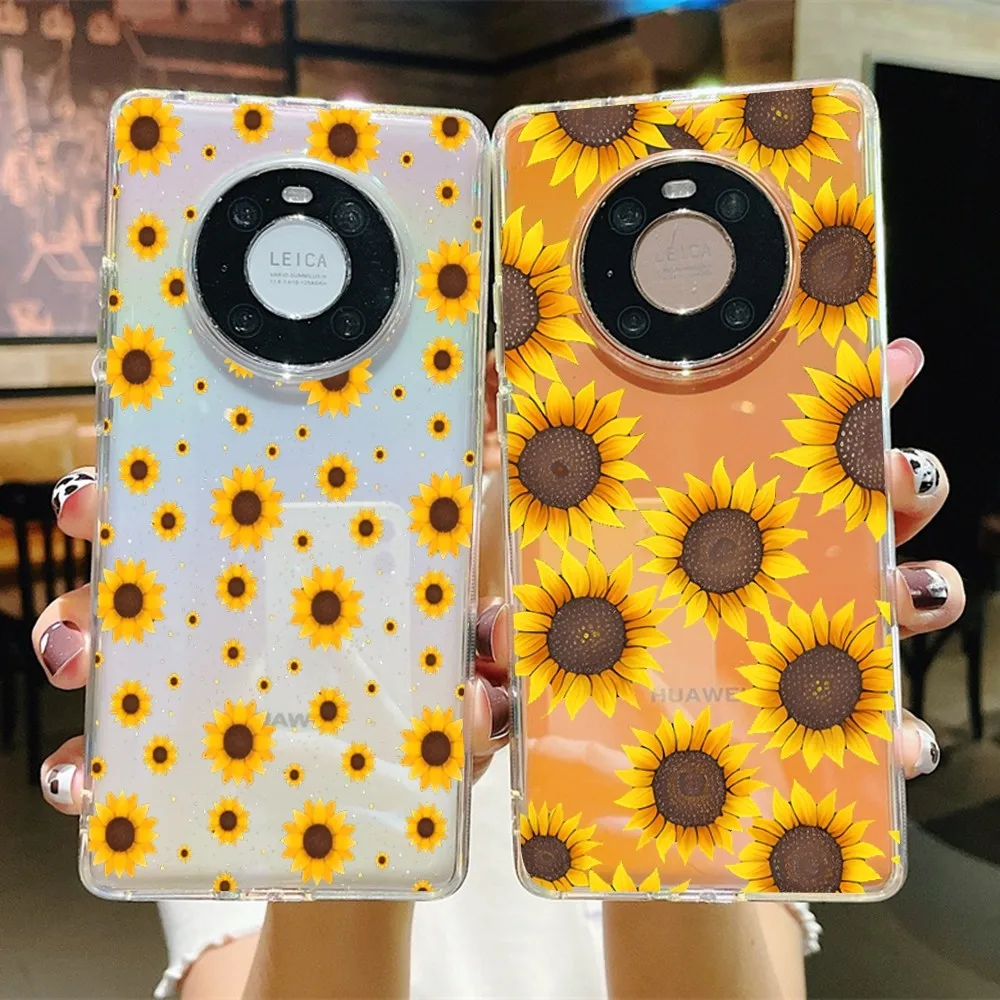 

Beautiful Flower sunflower Phone Case for Samsung S10 20 22 23 A10 40 for Xiaomi10 Note10 for Huawei P50 20 Honor60 70