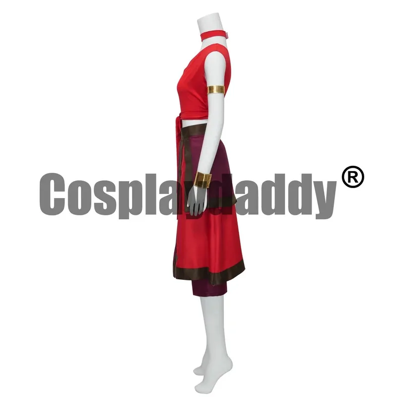 

ATLA Book Three Sapphire Fire Nation Катара Косплей Костюм Красный Наряд