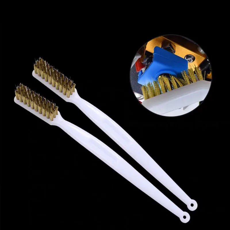 1/3/5pcs Copper Wire Toothbrush Copper Brush Handle Nozzle Block Hotend Cleaning Hot Bed Cleaning Parts 3D Printer Cleaner Tool