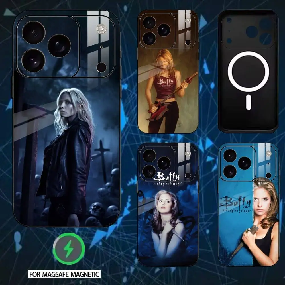 

B-Buffy The Vampire Slayer Phone Case For iPhone 17 16 15 14 13 12 Pro Max Plus for Mirror Wireless Magnetic Cover