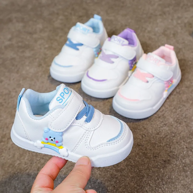 

Children's Sneakers Kids Fashion Cartoon White Non-slip Casual Shoes Boys Girls Sneakers Toddler Outdoor Soft Sole Walking Shoes