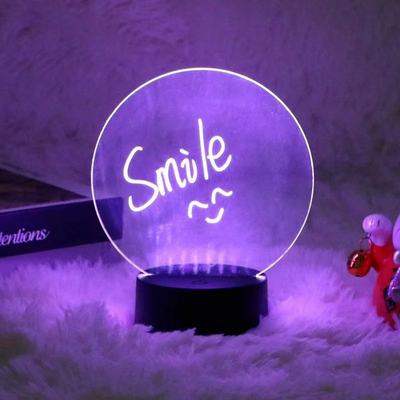 

Instagram Transparent Luminescent Acrylic Noteboard Erasable Message Small Whiteboard Home Memo Reminder Desktop Writing Board