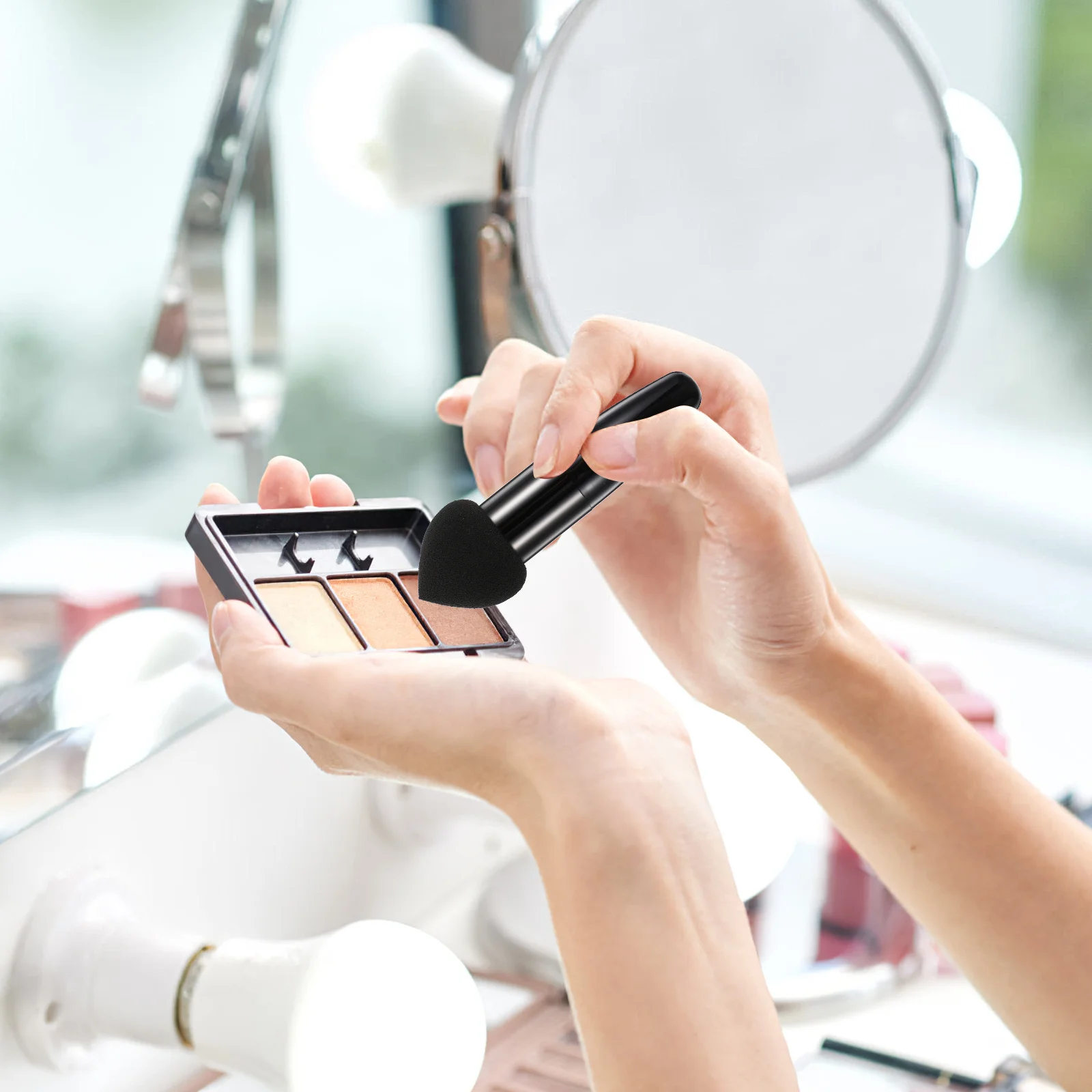 

3Pcs Beauty Makeup Pens Portable Wet Dry Makeup Sponge Pen Set Handheld Tools for Beginners Heart Shaped Puff