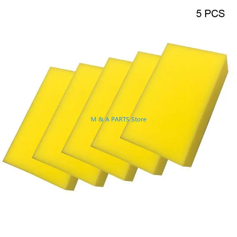 U1JF 5Pcs Kitchen Cleaning Sponges Automotive Care Sponge Dust Remover Soft Kitchen Sponge Scouring Pad Cleaning Tools