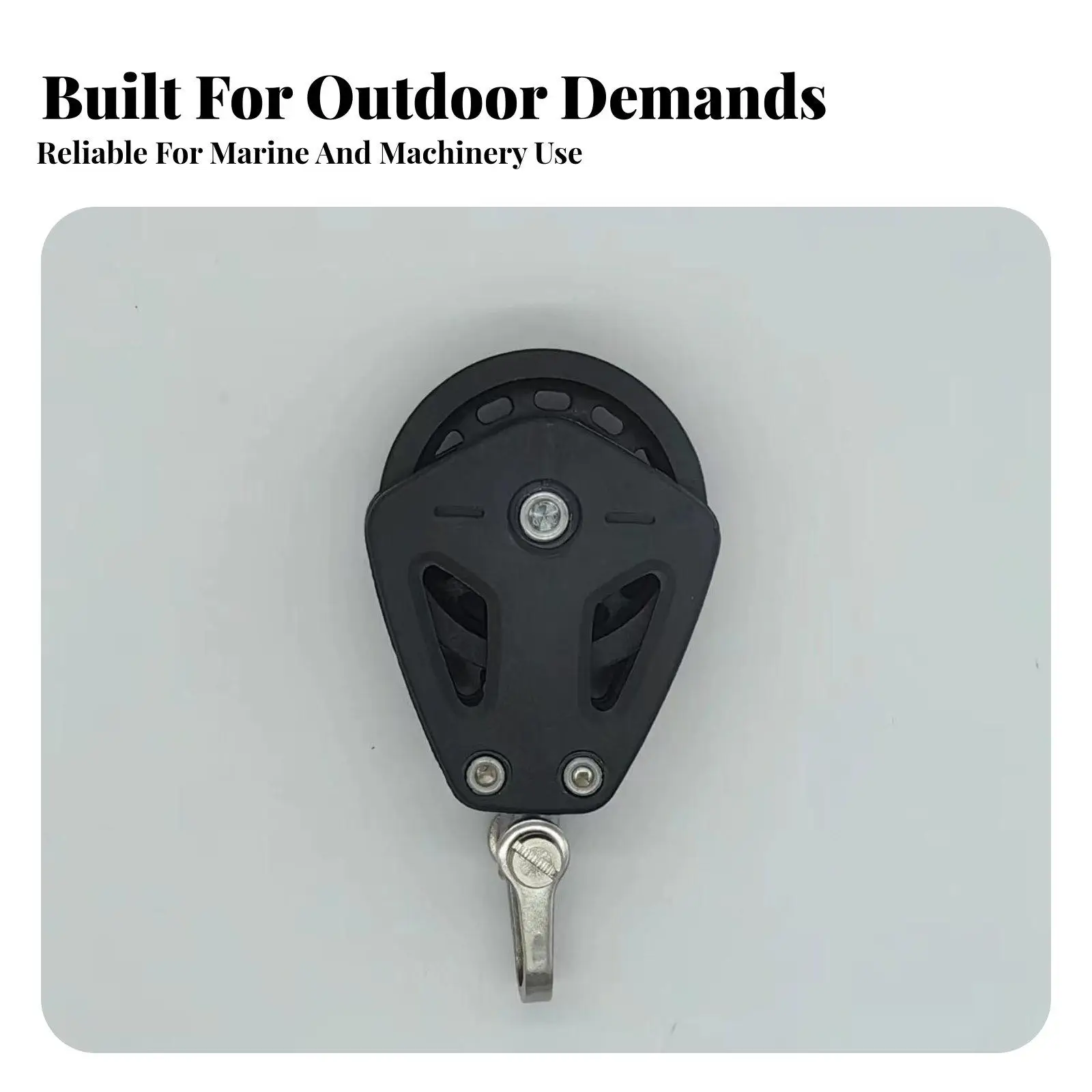 Stainless Steel Nylon Pulley Rustproof Swivel Head Pulley Rust Resistant for Gym