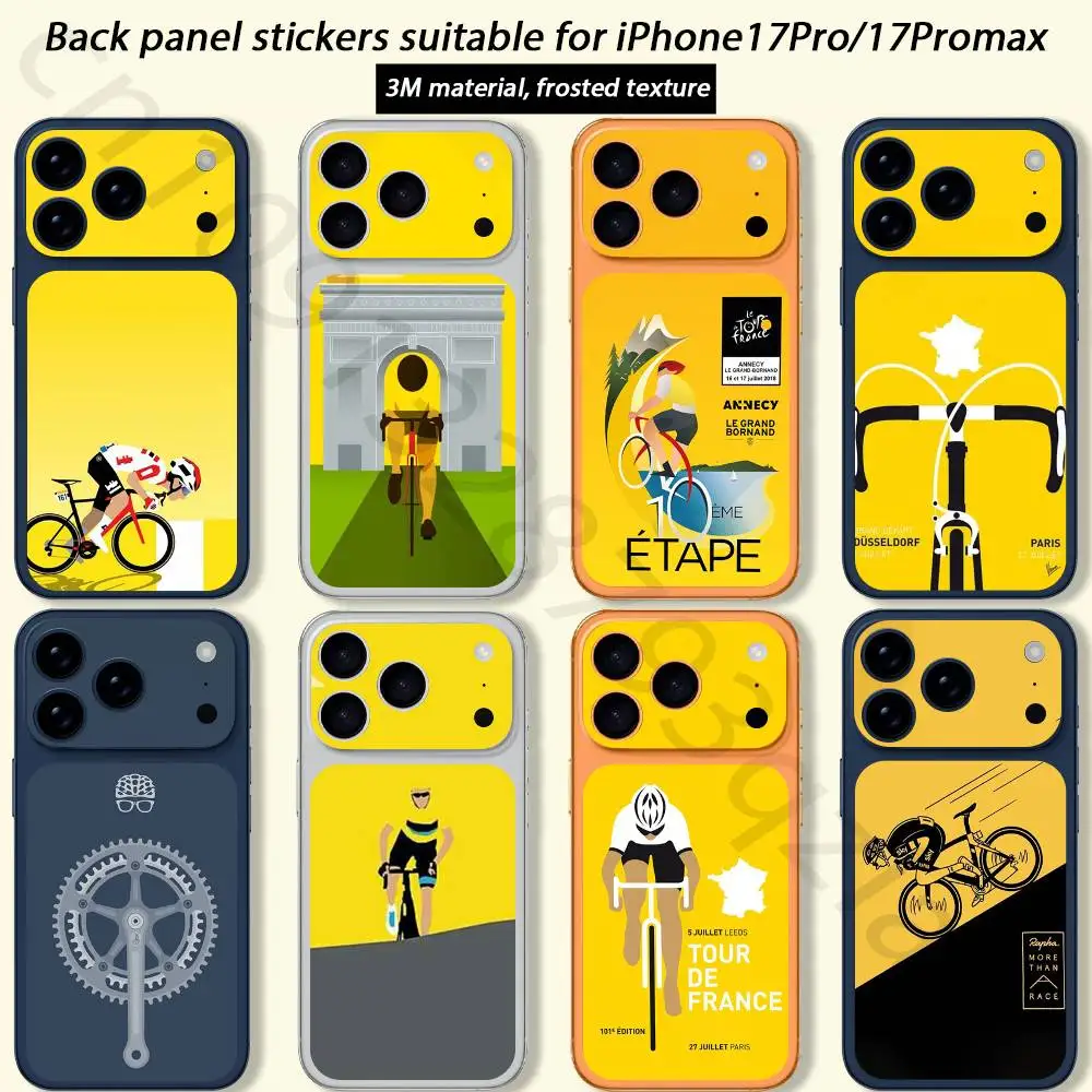 

Hot T-TOUR-DE -FRANCE TICKET Decal Skin Wrap for iPhone 17 Pro/Pro max Protective Film for Back, Frame, Camera