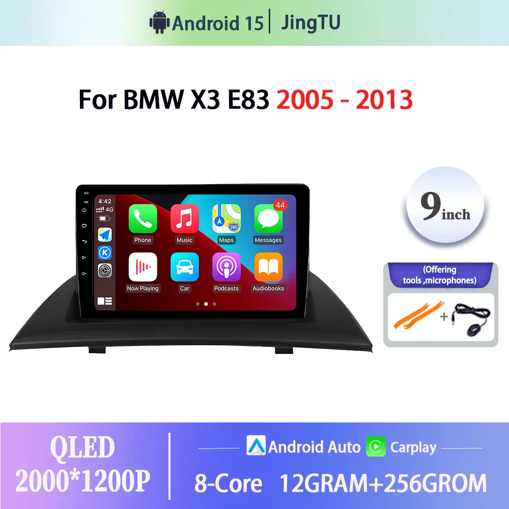 

Android 15 For BMW X3 E83 2005 - 2013 Navigation GPS Radio 360 Camera 4G WIFI QLED Multimedia Video Player Auto CarPlay