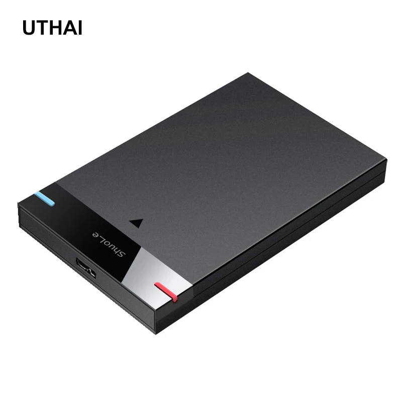 UTHAI SSD 솔리드 스테이트 기계식 직렬 포트, SATA 도구 무료 USB 3.0, 고속 외장 휴대용 하드 드라이브 케이스, 2.5 인치