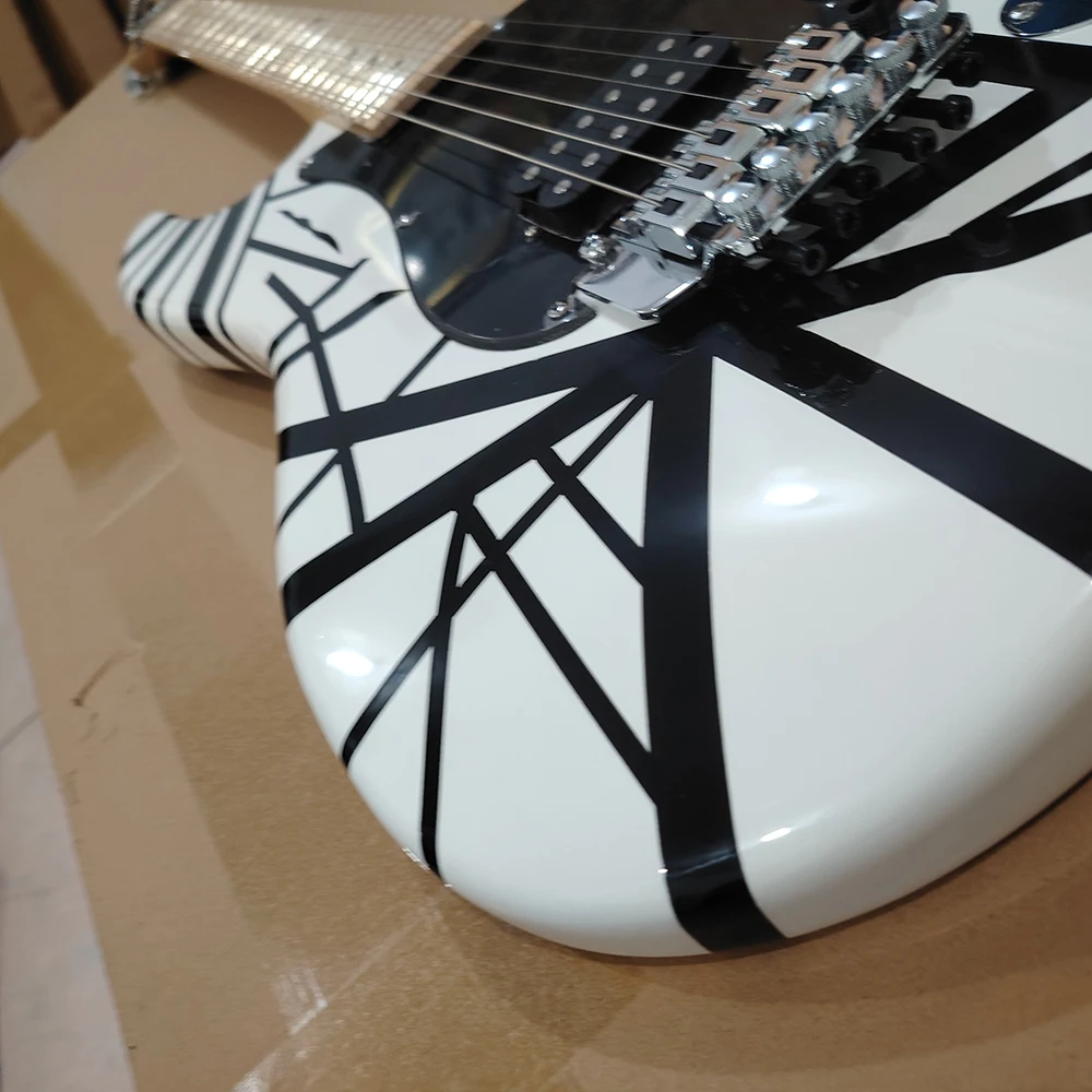 In stock EV H Frank strin White Black electric guitar, need more pictures Contact seller, fast shipping