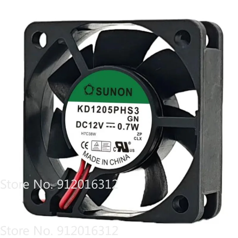 New Cooler Fan for SUNON KD1205PHS3 12V 0.7W 5CM 5015 2 Wire Silent Cooling Fan