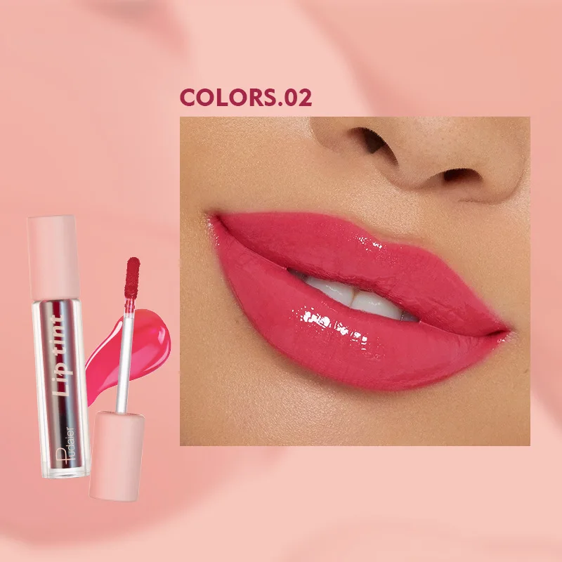 Flüssiger Lipgloss-Lippenstift, leuchtend farbiges Lippen-Make-up mit hohem Pigment, feuchtigkeitsspendend und nicht klebend, geeignet für alle Hauttypen
