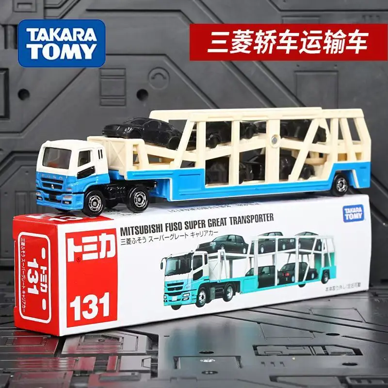 

TAKARA TOMY Diecast Car Model 131 Mitsubishi Sedan Transport Truck Alloy Toy Car Collection Gift for Children