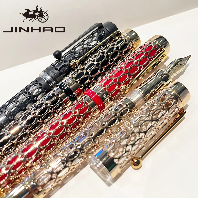 JINHAO Füllfederhalter aus 100 % Centennial-Harz, hohle Serie, goldener Clip, Business-Büro, Geschenk, Stift, Schreibwaren, Schulbedarf – Detail 2