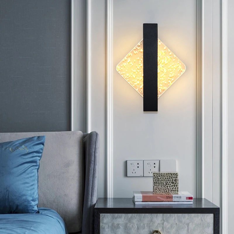 Luxuoso acrílico moderno LED lâmpada de parede, Nordic sconce interior, quarto, sala, luz de cabeceira, AC85-265V