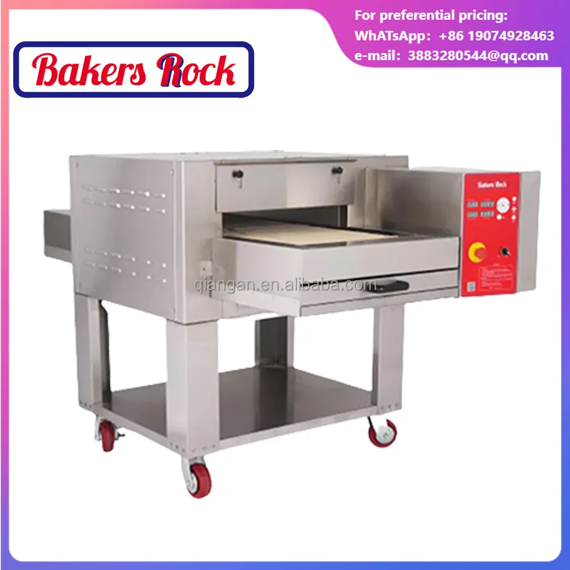 18 Inch Commercial Electric Brick Tunnel Oven 450 Degree Automated Pita & Pizza Stone Conveyor Baking Oven For Restaurant