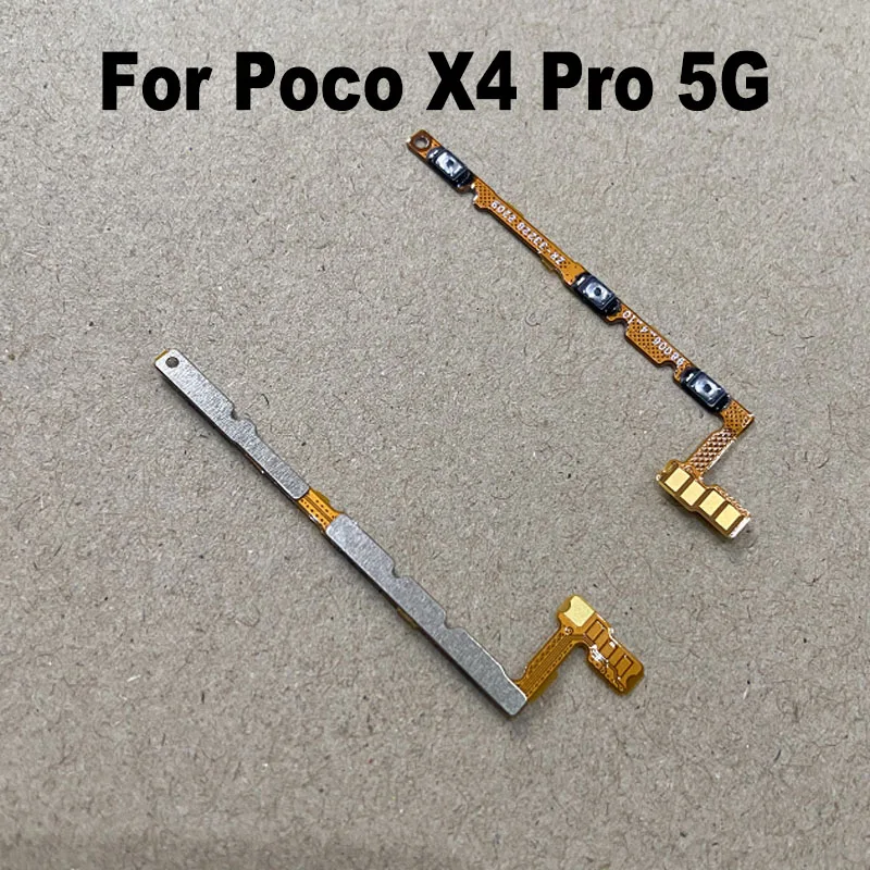 For Xiaomi Poco X4 Pro 5G Power Volume Button Flex Cable Side Key Switch ON OFF Control Button