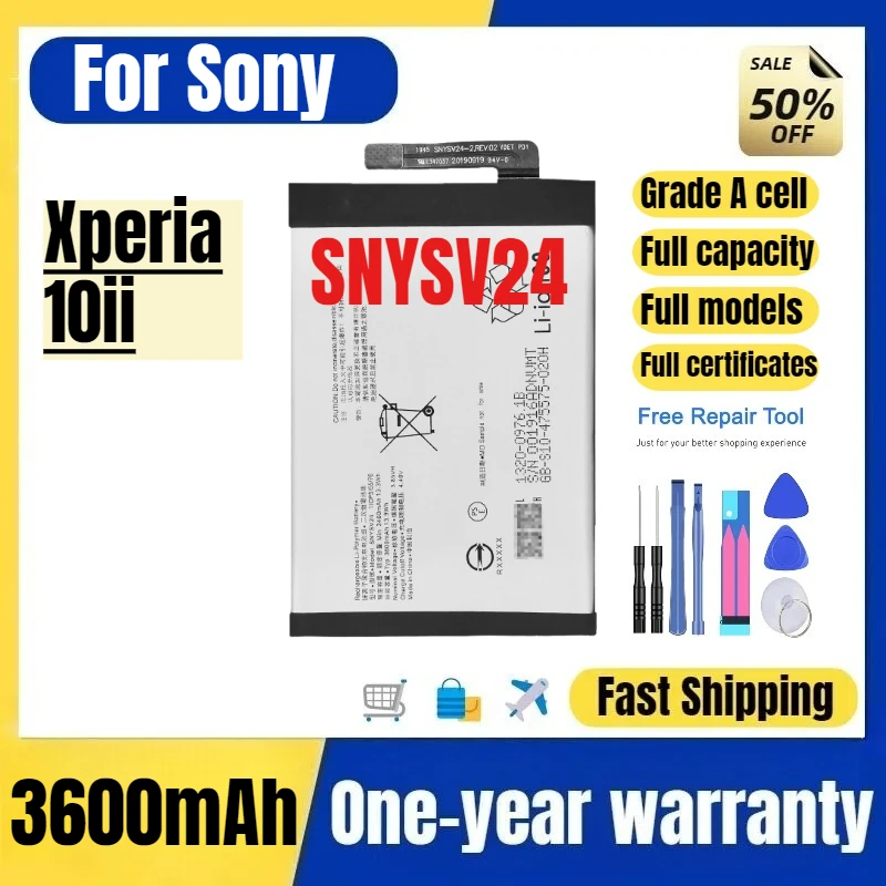 SNYSV24 for Sony Xperia 10ii Mobile Phone Battery High Quality High Capacity Battery Replacement Bateria Grade A Cell with Tools