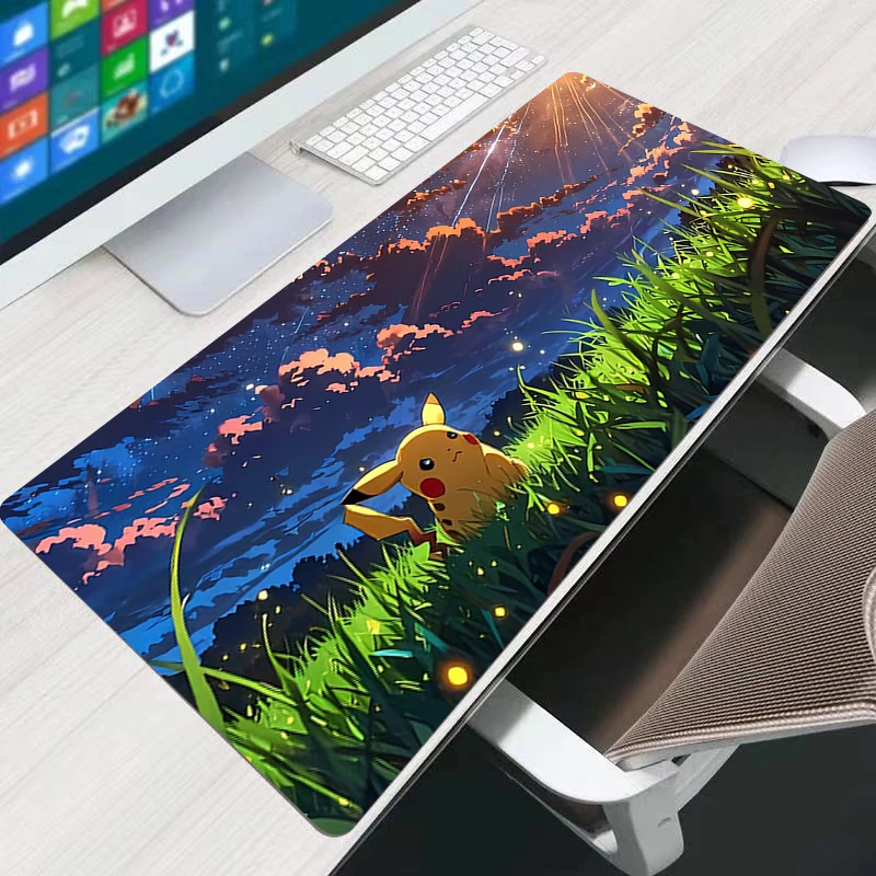 

Kawaii Mouse Pad P-Pokemon Pikachu Gamers Computer Extended Mousepad Laptop Desk Mouse Mat Gaming Keyboard Rubber Durable Carpet