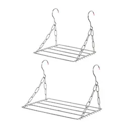 367A Balcony Folding Shoe Drying Rack Clothes Airer Stainless Steel Laundry Underwear Towel Storage