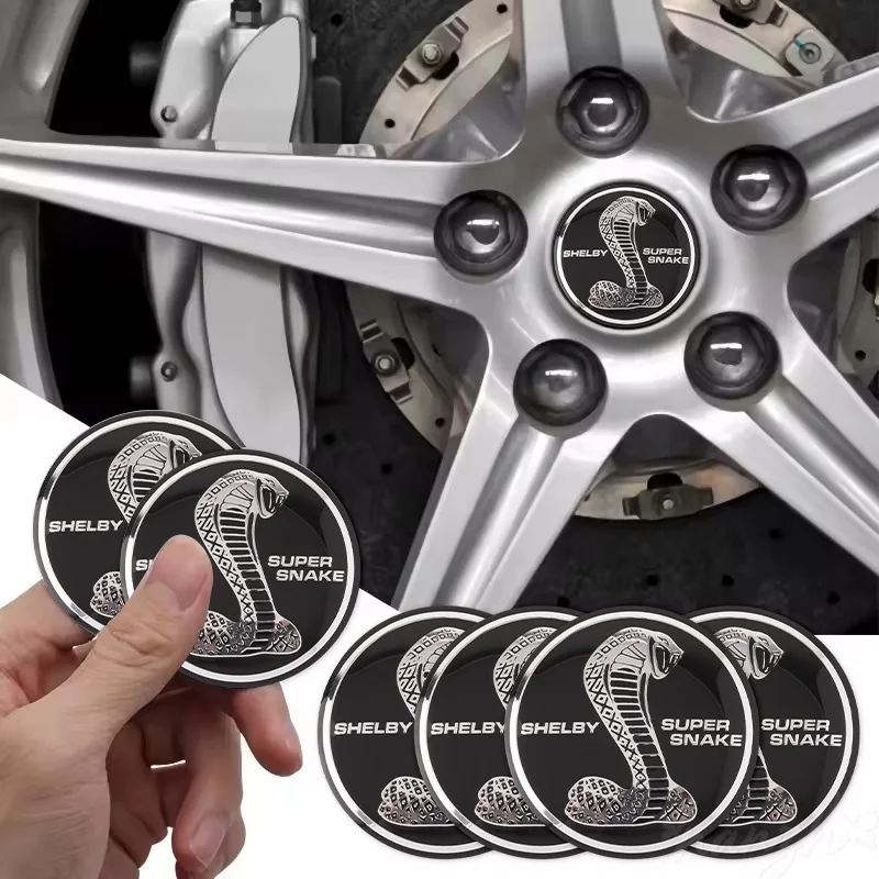 

56mm For Ford Kuga Fusion Shelby ST RS Mondeo Focus 2 3 Fiesta Explorer Edge Car Trunk Logo Emblem ABS Tire Style Badge Sticker