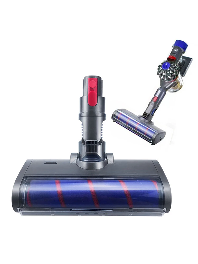 Dyson v6 v7 v8 v10 v11 Hand-held Vacuum Cleaner Spare roller Carpet LED Electric Brush Head Home Accessories