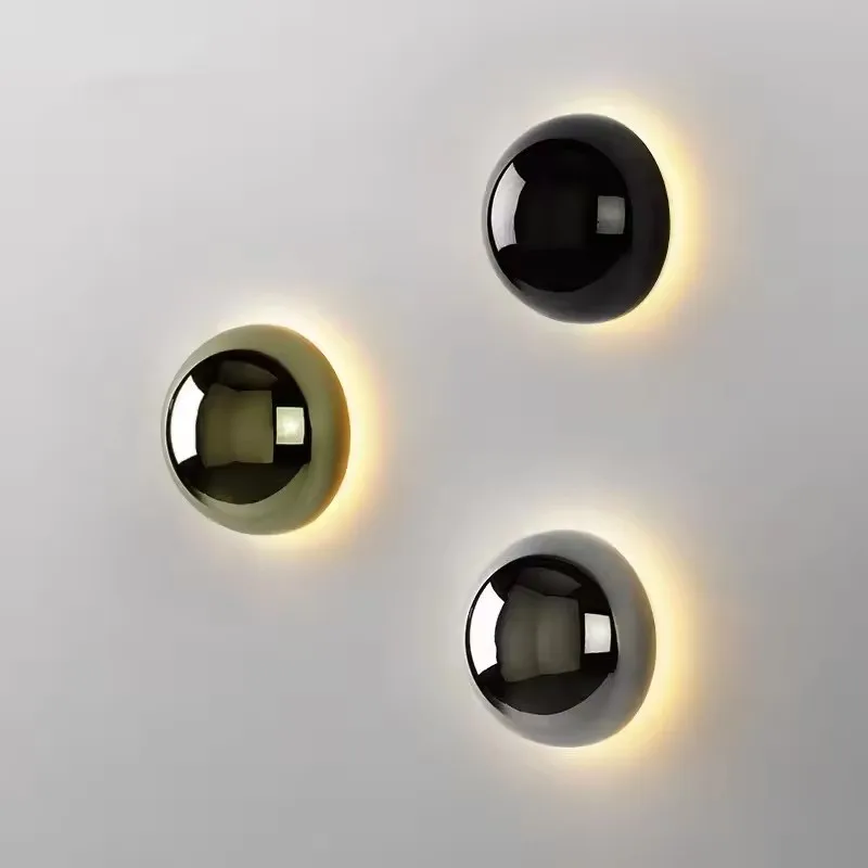 

Modern Semi-circular Wall Lamp Nordic Design Sconce for Bedroom Corridor Living Room Background Home Decor Minimalist Wall Light
