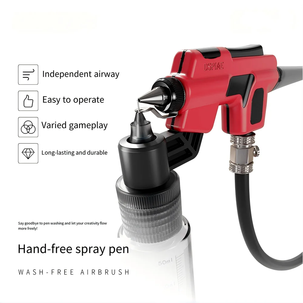 PT-AB Wash-Free Airbrush Set with MarkerRack Easy to Spray Models Painting for Modeler Hobby DlY Tool Sets