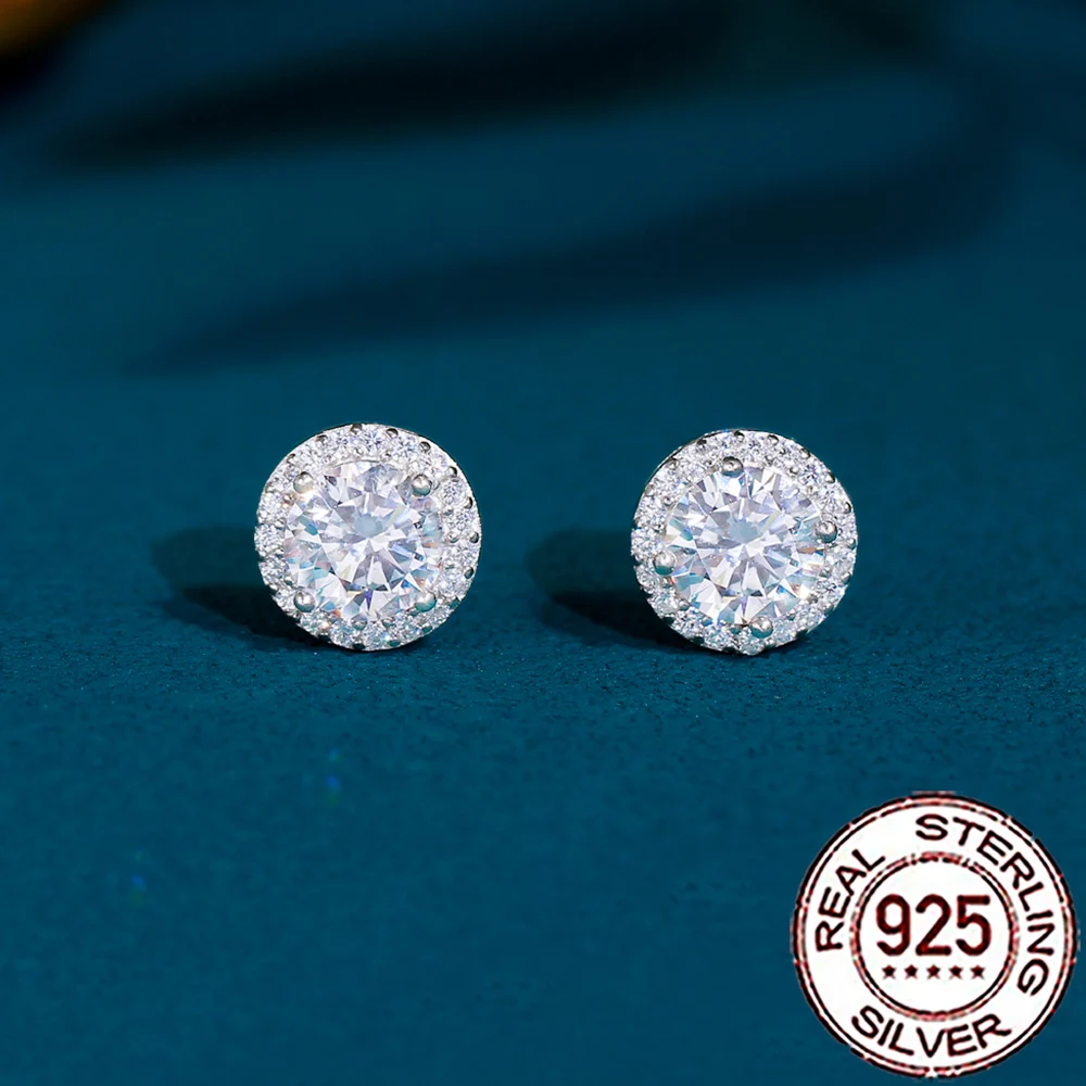 

CWWZircons стерлингового серебра 925 пробы, сверкающие круглые серьги-гвоздики с кубическим цирконием для женщин и девочек, вечерние свадебные украшения, подарок SE018